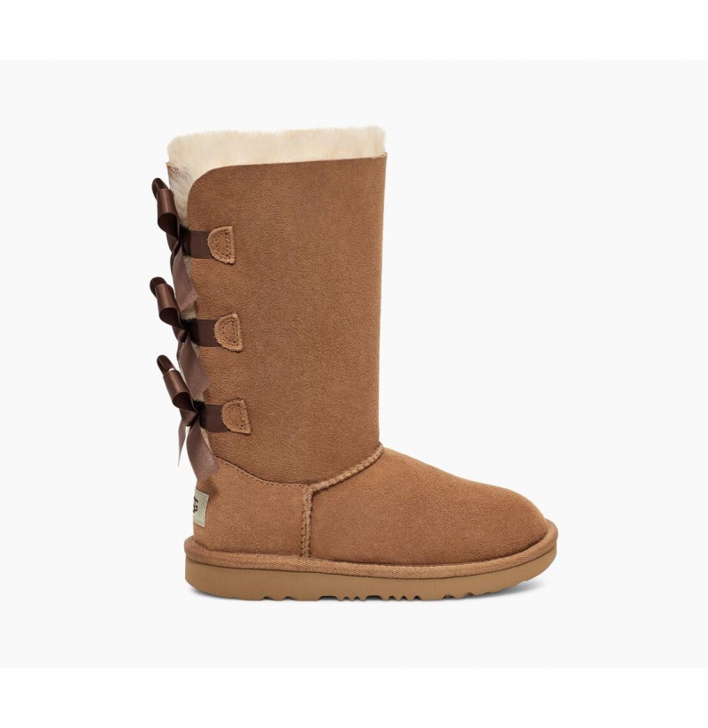 UGG Bailey Bow II Vysoke Cizmy Detske Hnede | SK-725SMNGYZ