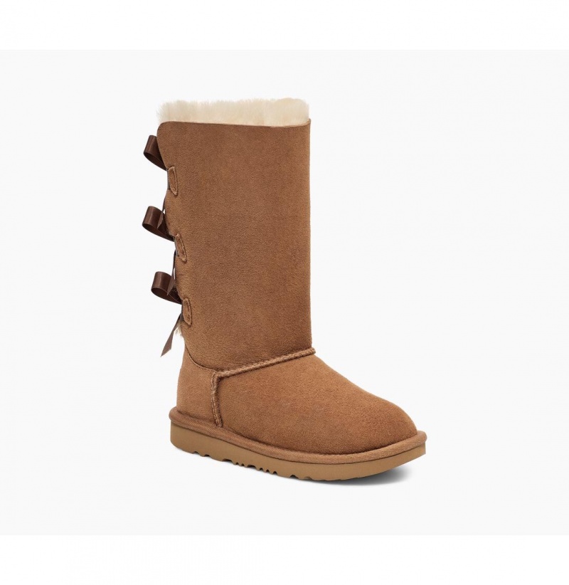 UGG Bailey Bow II Vysoke Cizmy Detske Hnede | SK-725SMNGYZ