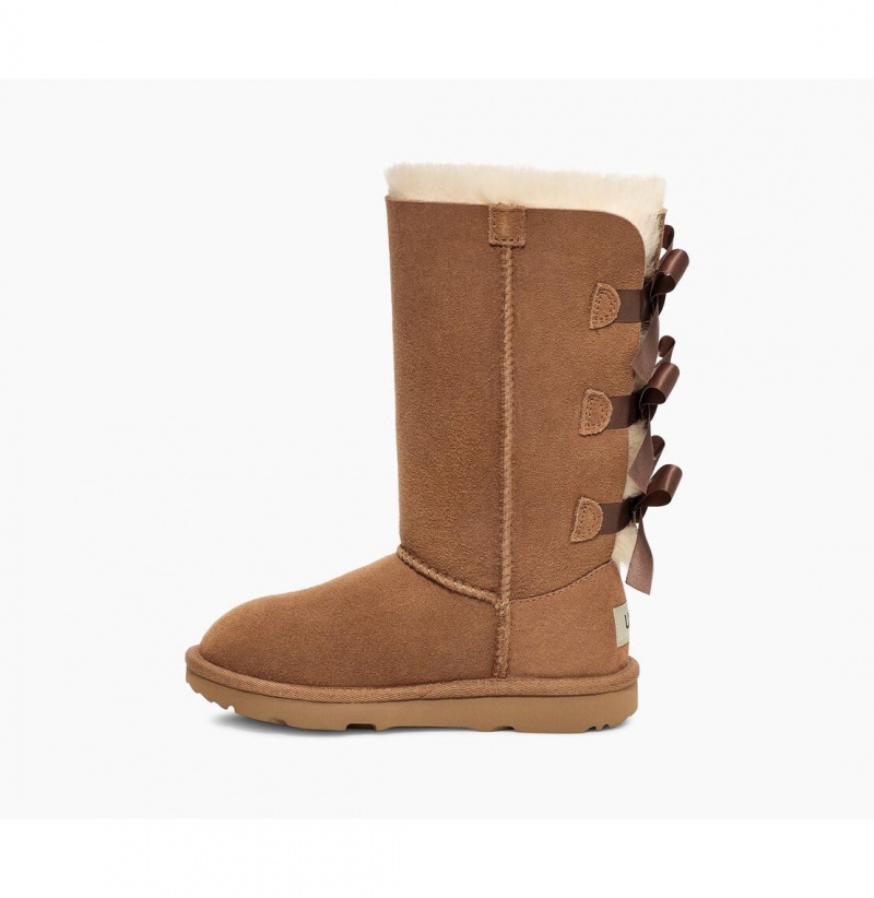 UGG Bailey Bow II Vysoke Cizmy Detske Hnede | SK-725SMNGYZ