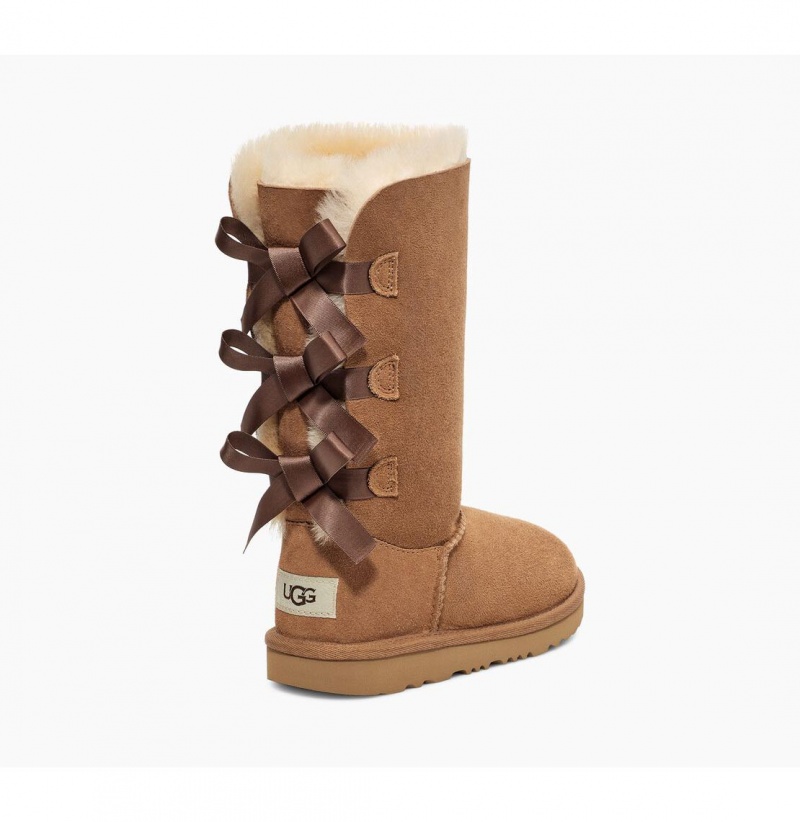 UGG Bailey Bow II Vysoke Cizmy Detske Hnede | SK-725SMNGYZ