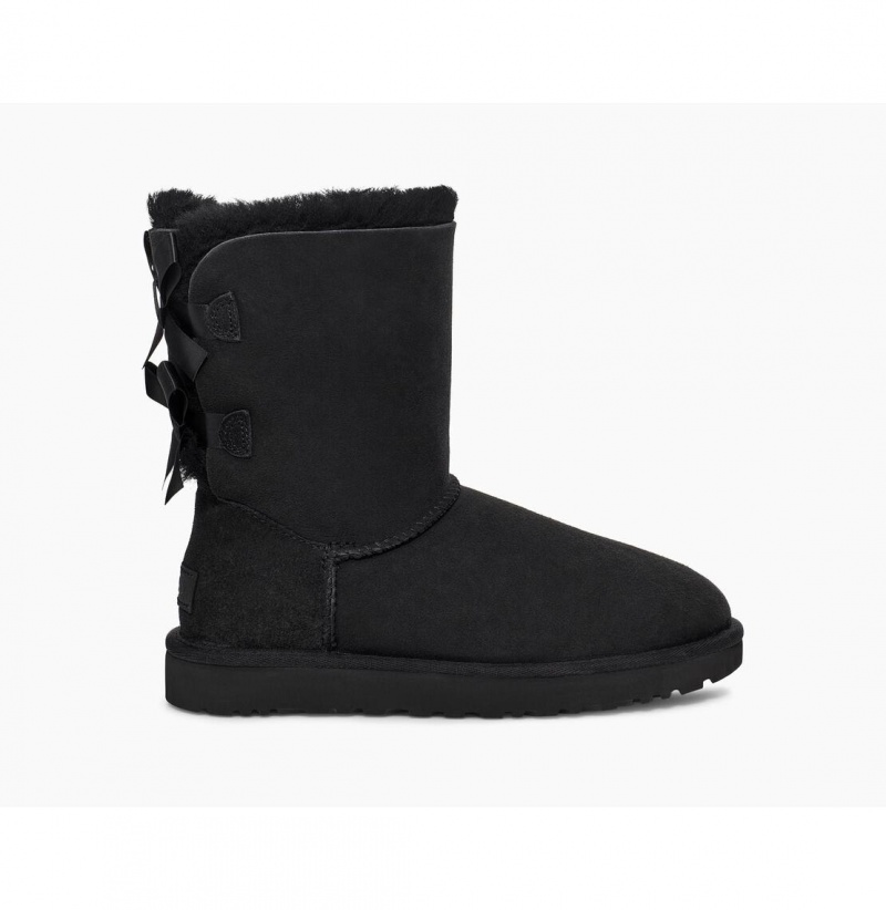 UGG Bailey Bow II Čižmy Z Ovčej Kože Damske Čierne | SK-569YEUTSK