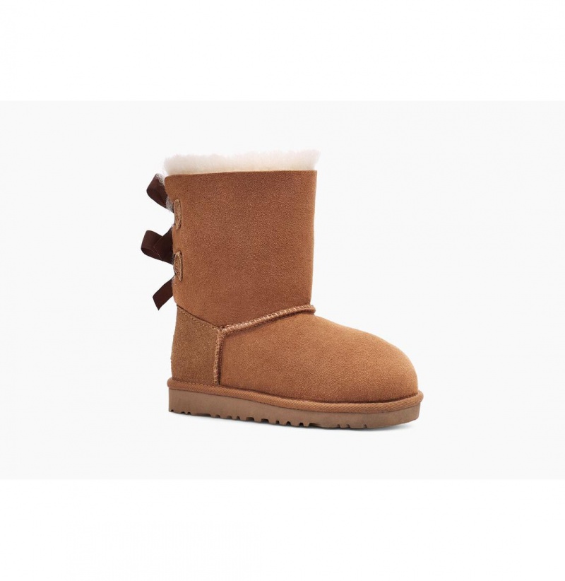 UGG Bailey Bow II Čižmy Z Ovčej Kože Detske Hnede | SK-946SACBXU