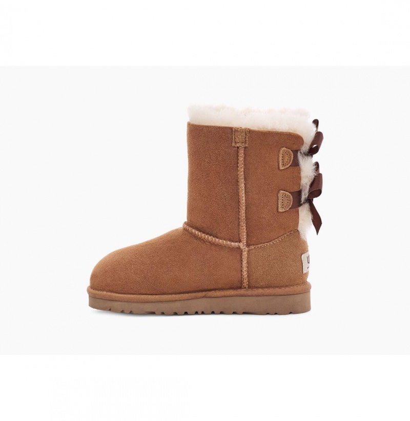 UGG Bailey Bow II Čižmy Z Ovčej Kože Detske Hnede | SK-946SACBXU