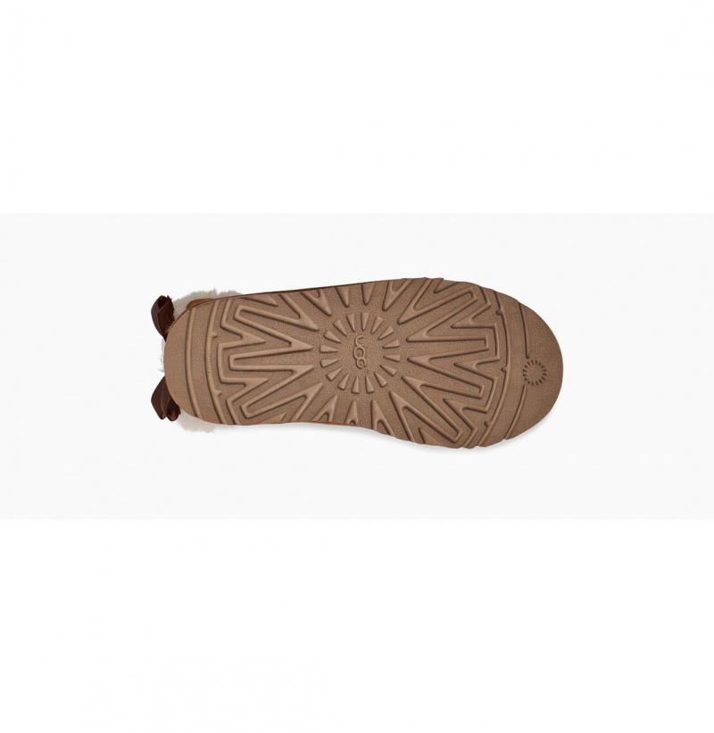 UGG Bailey Bow II Čižmy Z Ovčej Kože Detske Hnede | SK-946SACBXU
