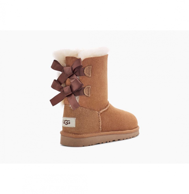 UGG Bailey Bow II Čižmy Z Ovčej Kože Detske Hnede | SK-946SACBXU