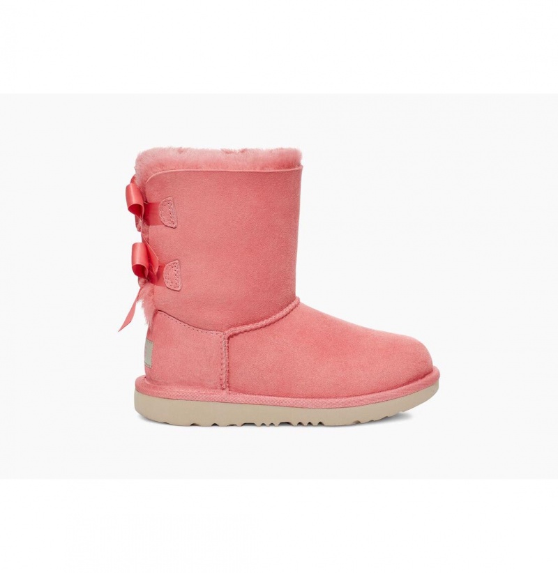 UGG Bailey Bow II Čižmy Z Ovčej Kože Detske Ruzove | SK-641ITCELD