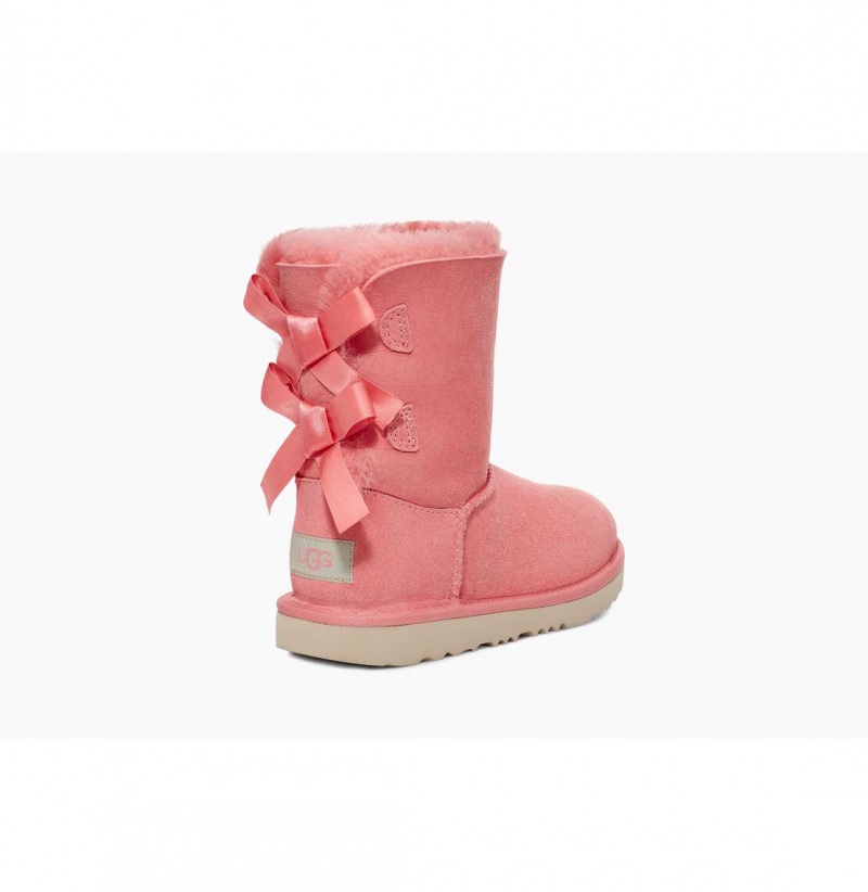 UGG Bailey Bow II Čižmy Z Ovčej Kože Detske Ruzove | SK-641ITCELD