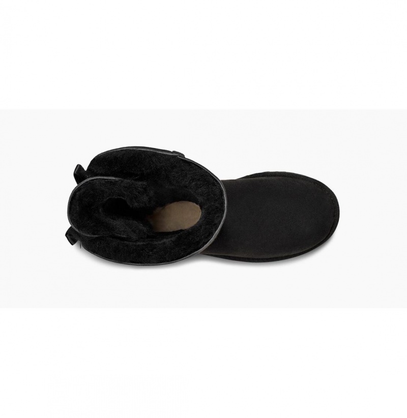 UGG Bailey Bow Vysoke II Čižmy Z Ovčej Kože Damske Čierne | SK-590MXDOWZ