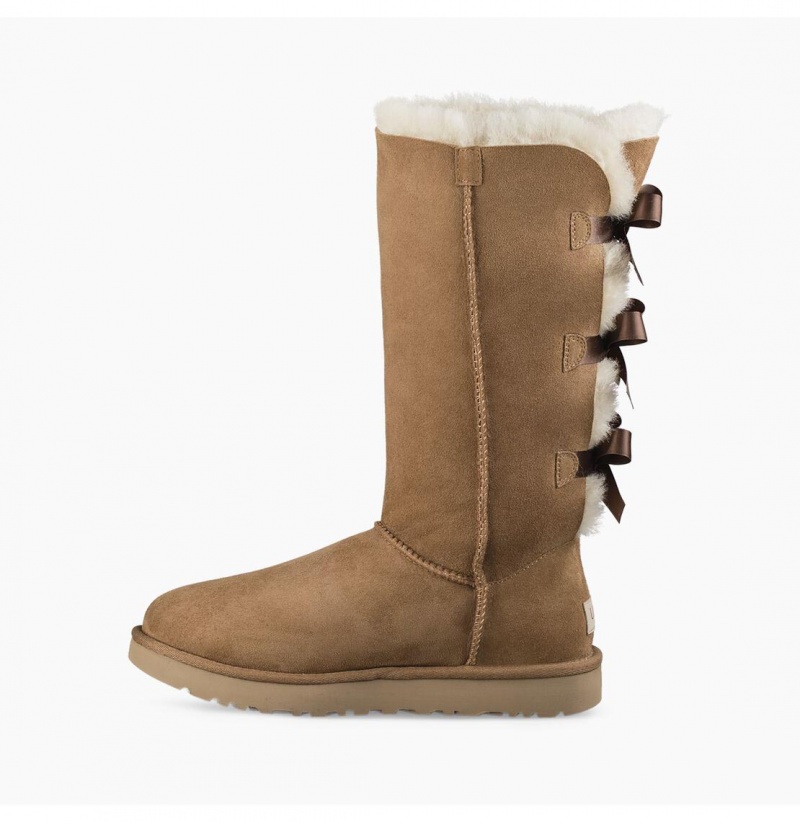 UGG Bailey Bow Vysoke II Čižmy Z Ovčej Kože Damske Hnede | SK-839FTLPAS