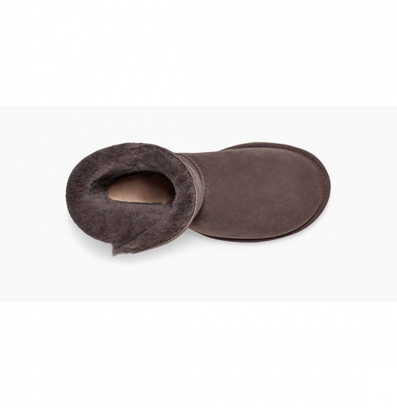 UGG Bailey Button II Čižmy Z Ovčej Kože Damske Tmavo Siva | SK-908YFWAZN
