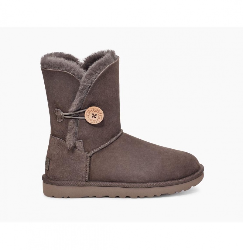 UGG Bailey Button II Čižmy Z Ovčej Kože Damske Tmavo Siva | SK-908YFWAZN