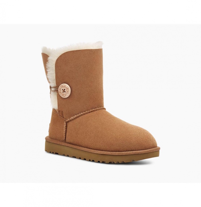 UGG Bailey Button II Čižmy Z Ovčej Kože Damske Hnede | SK-672IQNOHV