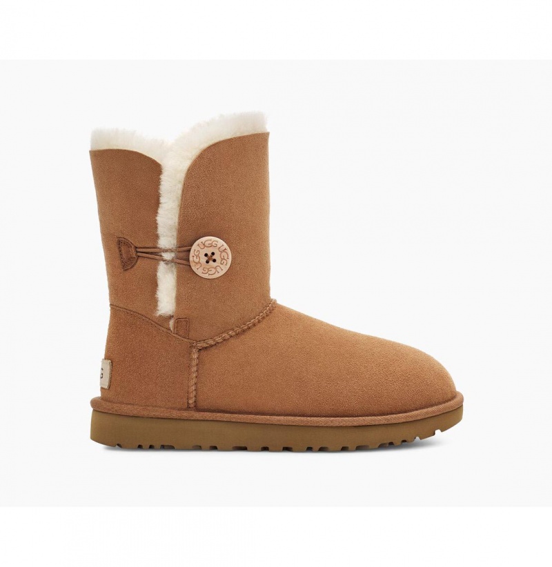 UGG Bailey Button II Čižmy Z Ovčej Kože Damske Hnede | SK-672IQNOHV