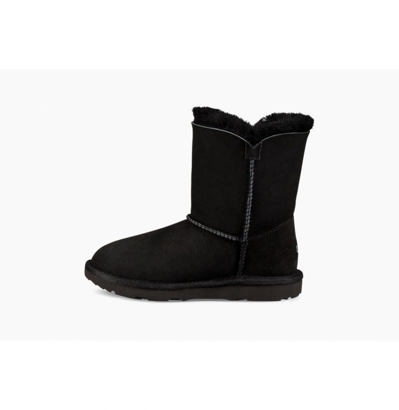 UGG Bailey Button II Čižmy Z Ovčej Kože Detske Čierne | SK-012KQXFUD