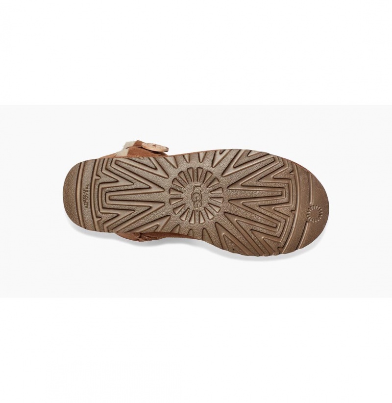 UGG Bailey Button Triplet II Čižmy Z Ovčej Kože Damske Hnede | SK-435NUCYAV