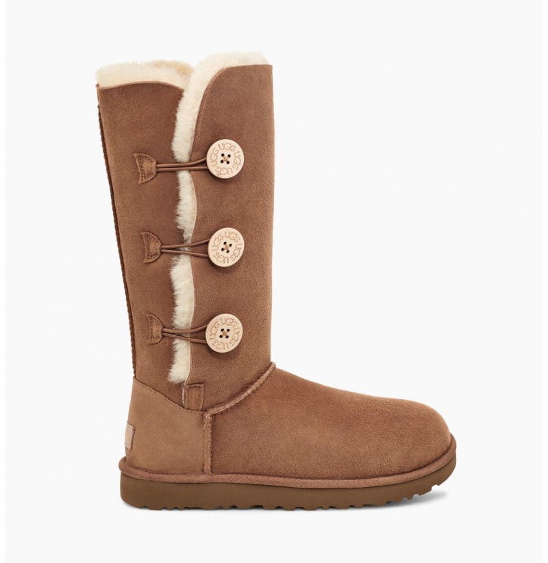 UGG Bailey Button Triplet II Čižmy Z Ovčej Kože Damske Hnede | SK-435NUCYAV