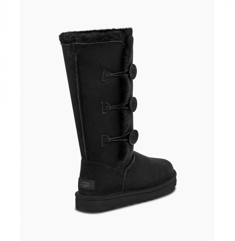 UGG Bailey Button Triplet II Čižmy Z Ovčej Kože Damske Čierne | SK-471JBMTPD