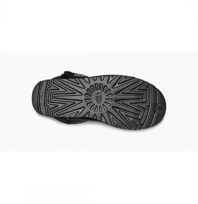 UGG Bailey Button Triplet II Čižmy Z Ovčej Kože Damske Čierne | SK-471JBMTPD