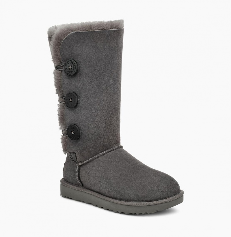 UGG Bailey Button Triplet II Čižmy Z Ovčej Kože Damske Siva | SK-135SAZBYD