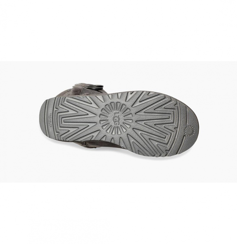 UGG Bailey Button Triplet II Čižmy Z Ovčej Kože Damske Siva | SK-135SAZBYD