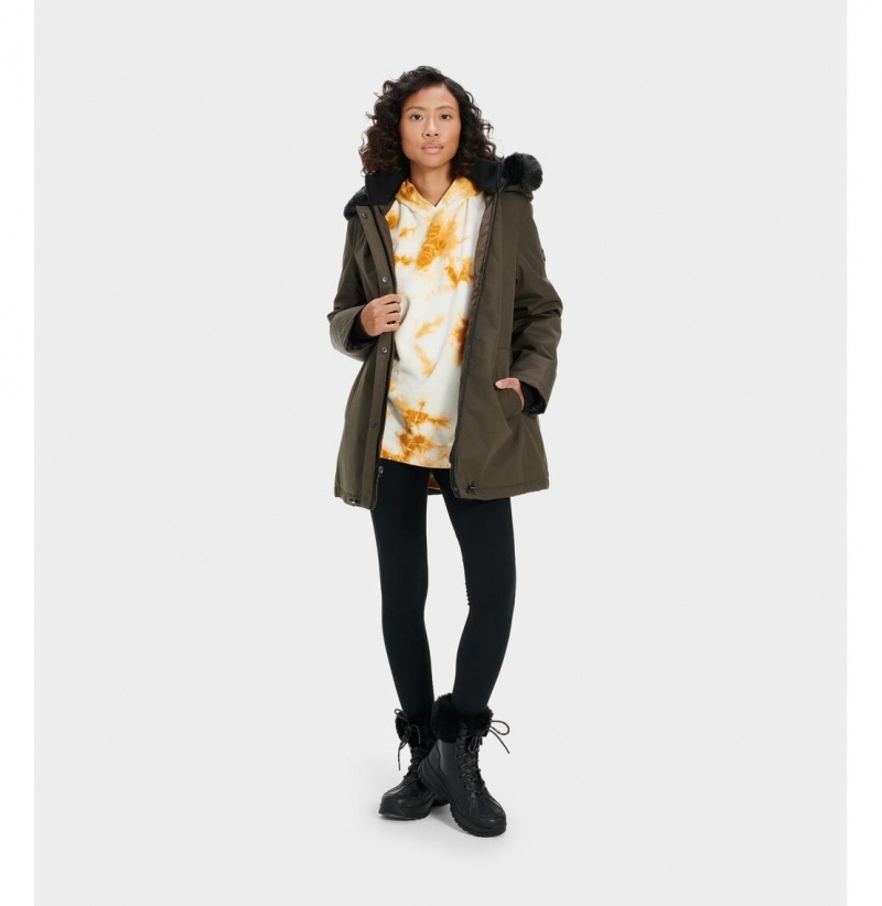 UGG Bernice Bundy Parka Damske Olivovo Zelená | SK-972FCKMGV