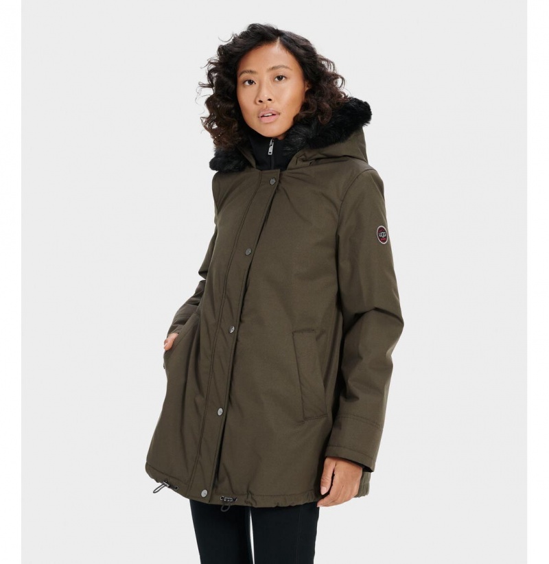 UGG Bernice Bundy Parka Damske Olivovo Zelená | SK-972FCKMGV