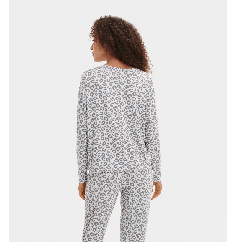 UGG Birgit Print Pajama Set Župan Damske Siva Leopardie | SK-145LYXHOR