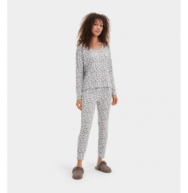 UGG Birgit Print Pajama Set Župan Damske Siva Leopardie | SK-145LYXHOR