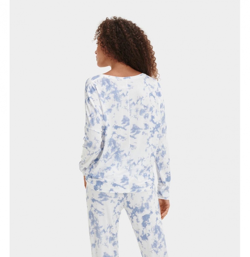 UGG Birgit Print Pajama Set Župan Damske Biele Kvetinové | SK-678HXKPWJ