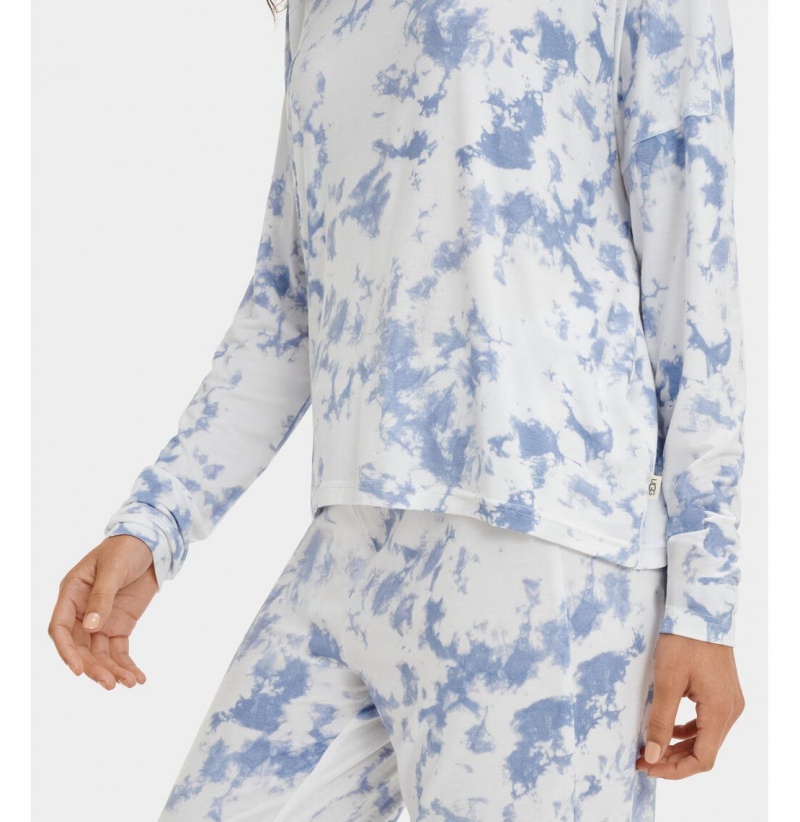 UGG Birgit Print Pajama Set Župan Damske Biele Kvetinové | SK-678HXKPWJ