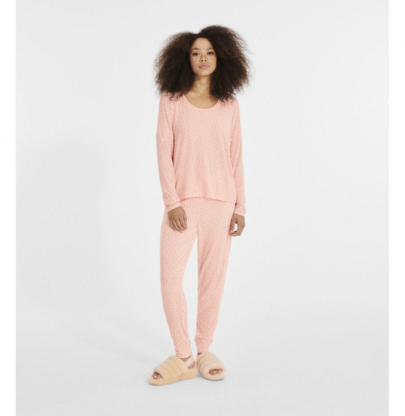 UGG Birgit Print Pajama Set Župan Damske Leopardie | SK-143IMEPSX