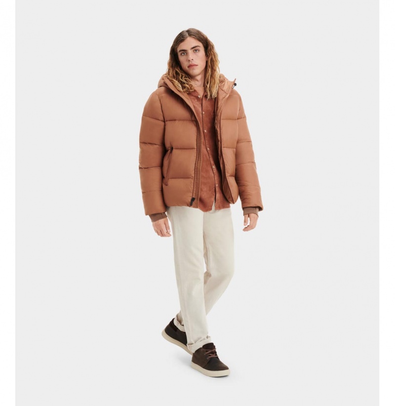 UGG Brayden Puffer Bundy Panske Hnede | SK-374JPAFVZ