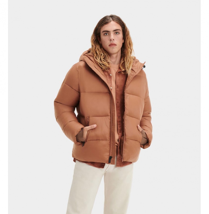 UGG Brayden Puffer Bundy Panske Hnede | SK-374JPAFVZ