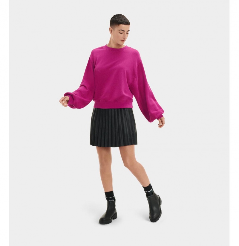 UGG Brook Balloon Sleeve Crewneck Mikina Damske Nachový | SK-241REBGZK