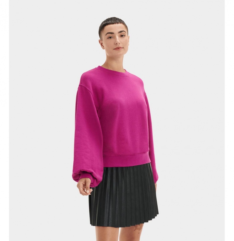 UGG Brook Balloon Sleeve Crewneck Mikina Damske Nachový | SK-241REBGZK