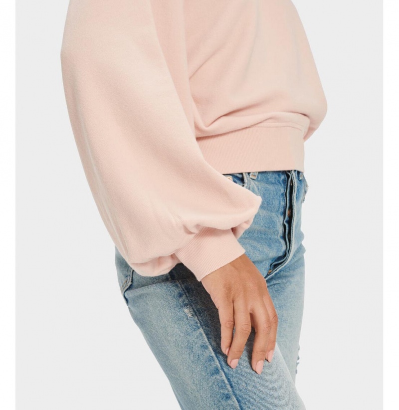 UGG Brook Balloon Sleeve Crewneck Mikina Damske Ruzove | SK-741LBVOJI