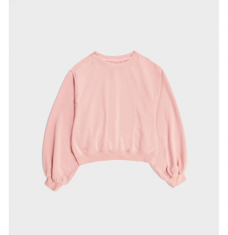 UGG Brook Balloon Sleeve Crewneck Mikina Damske Ruzove | SK-741LBVOJI