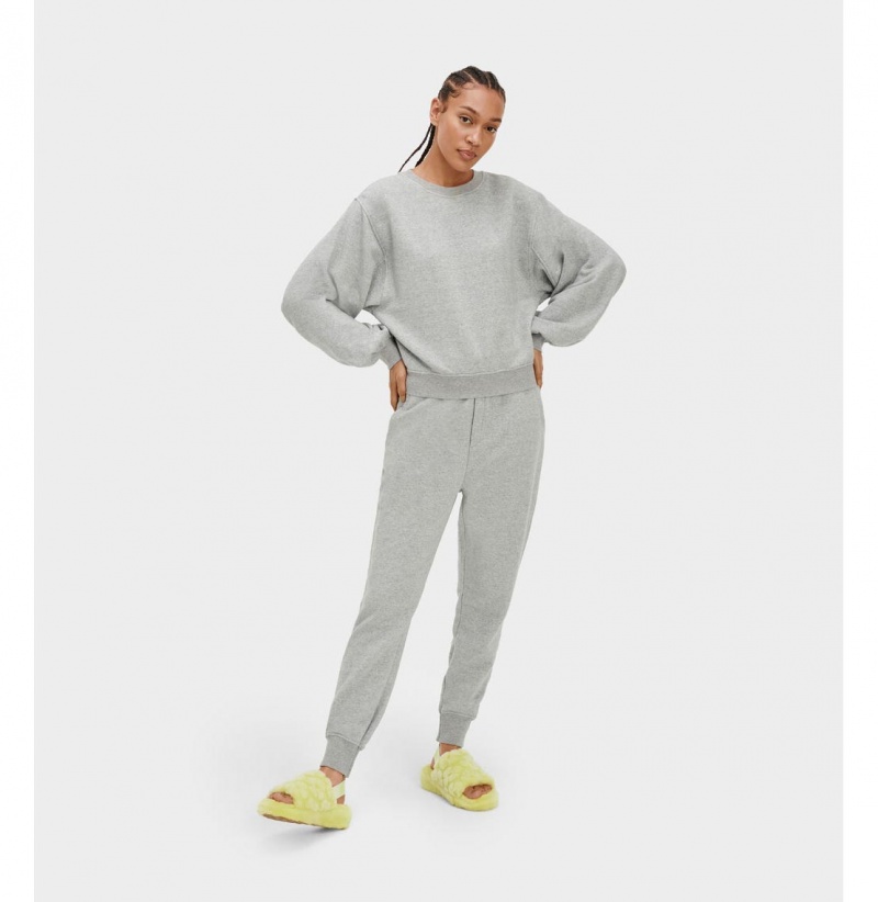UGG Brook Balloon Sleeve Crewneck Mikina Damske Siva | SK-625SITFMU