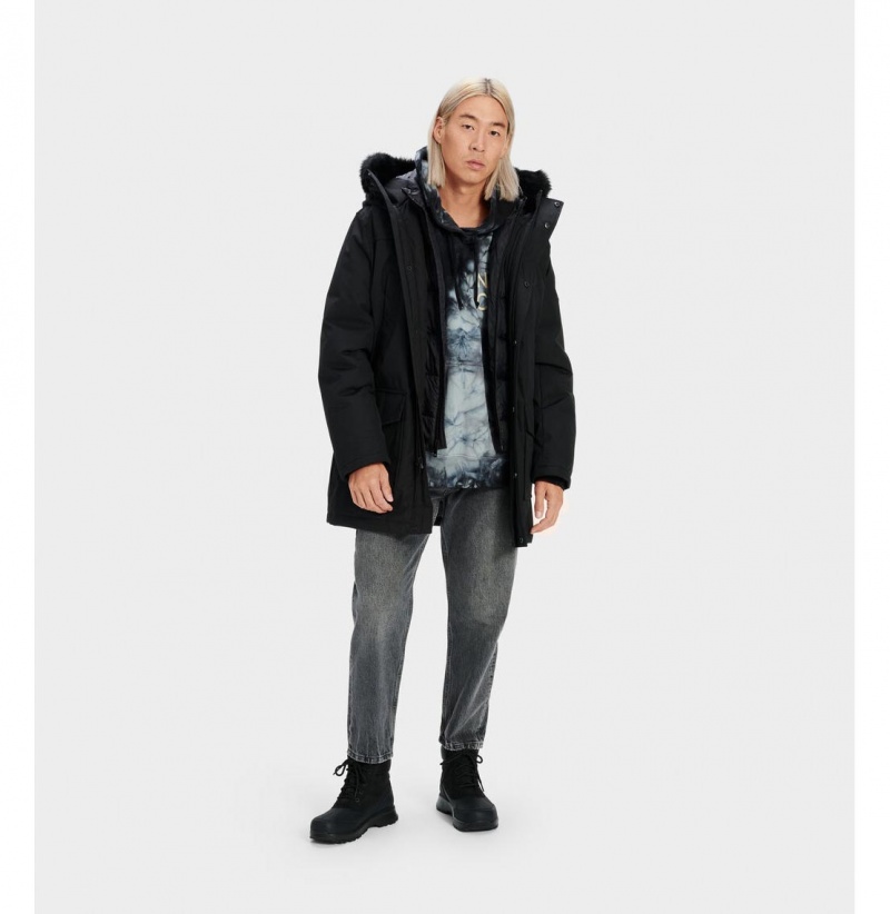 UGG Butte Bundy Parka Panske Čierne | SK-035EPDOLQ