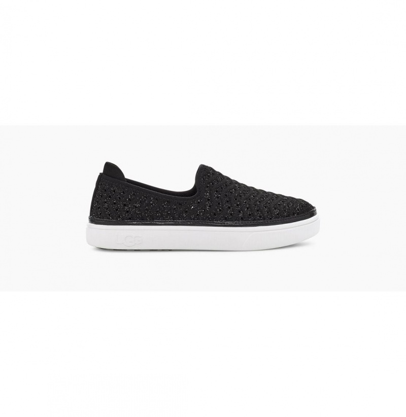 UGG Caplan Slip-On Tenisky Detske Čierne | SK-269EZPFTK