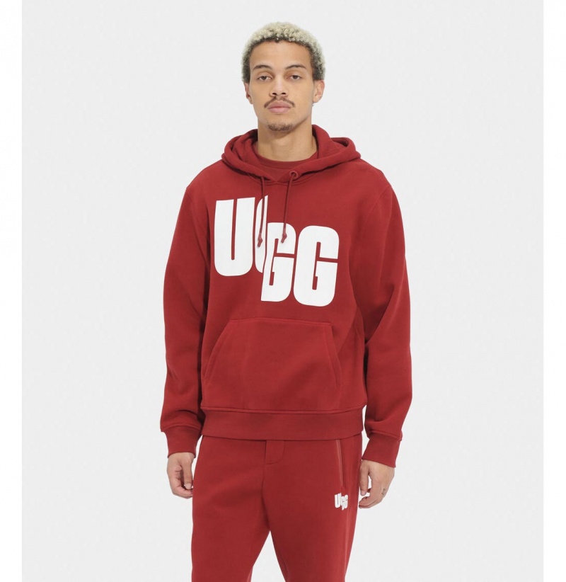 UGG Charles Chopd Mikina s Kapucnou Damske Červené | SK-530FQNAHG