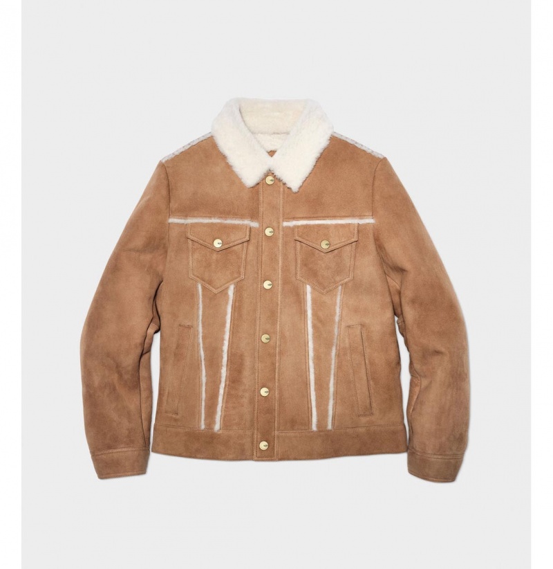 UGG Clint Shearling Trucker Bundy Panske Hnede | SK-340WFENXD