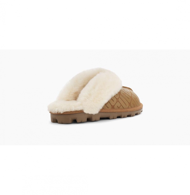 UGG Coquette Ugg Logo Papuce Damske Hnede | SK-408PSJBRO