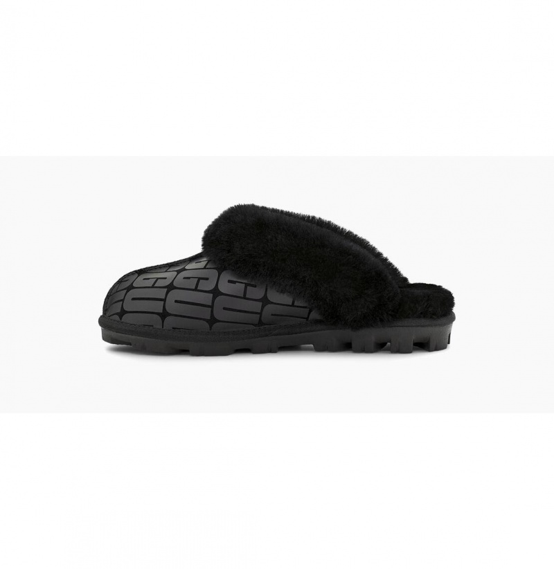 UGG Coquette Ugg Logo Papuce Damske Čierne | SK-809DQOHLA