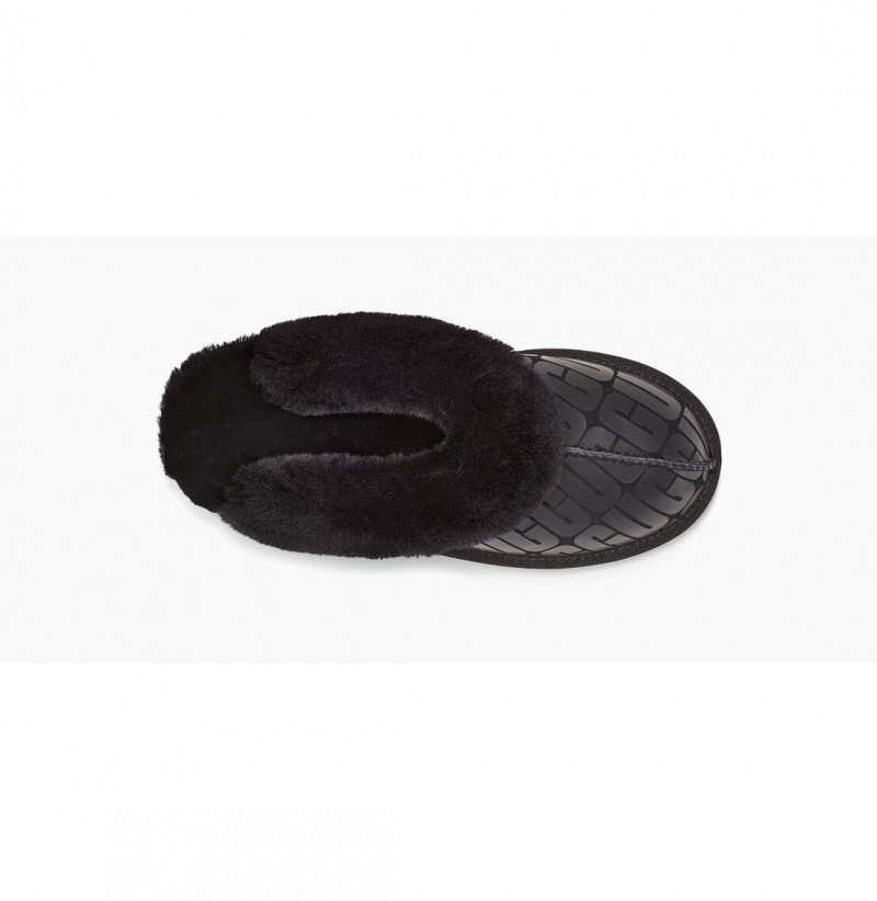 UGG Coquette Ugg Logo Papuce Damske Čierne | SK-809DQOHLA