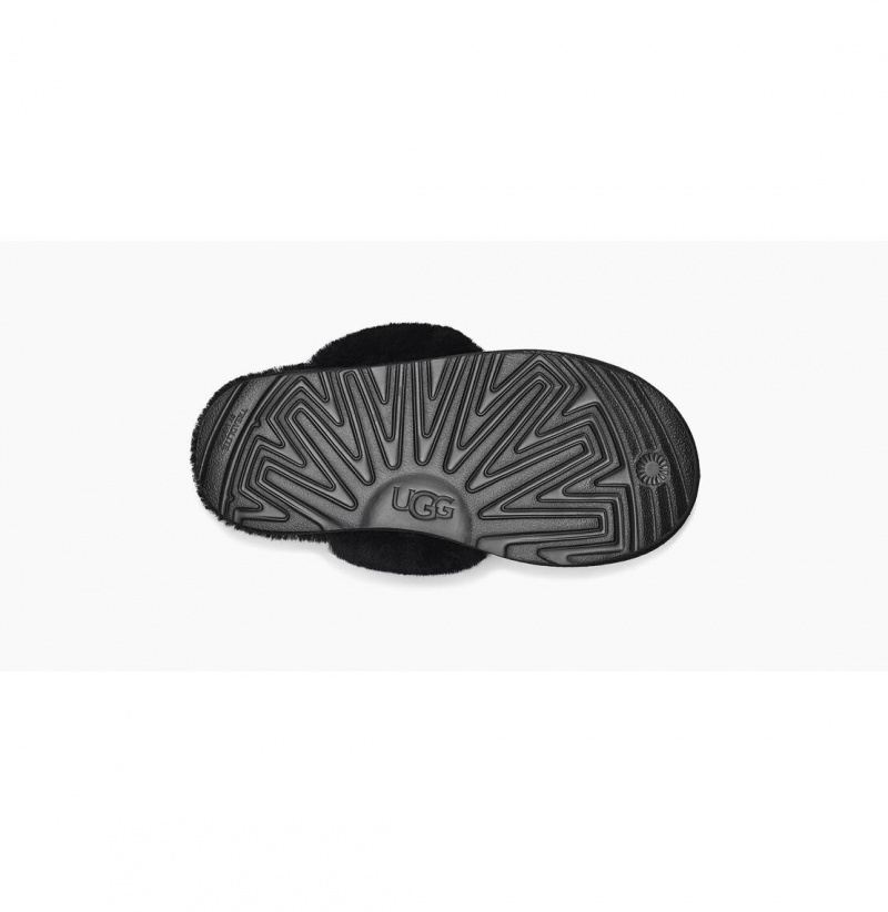 UGG Cozy II Ugg Logo Papuce Detske Čierne | SK-241FQDIPN