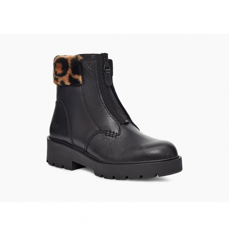 UGG Czeriesa Panther Print Kozene Cizmy Damske Čierne | SK-657XPQBZM