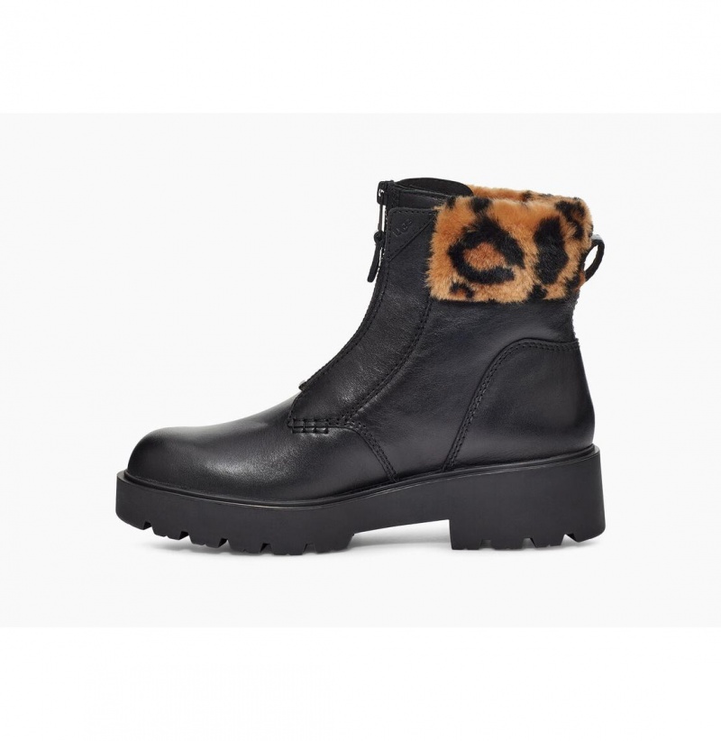UGG Czeriesa Panther Print Kozene Cizmy Damske Čierne | SK-657XPQBZM