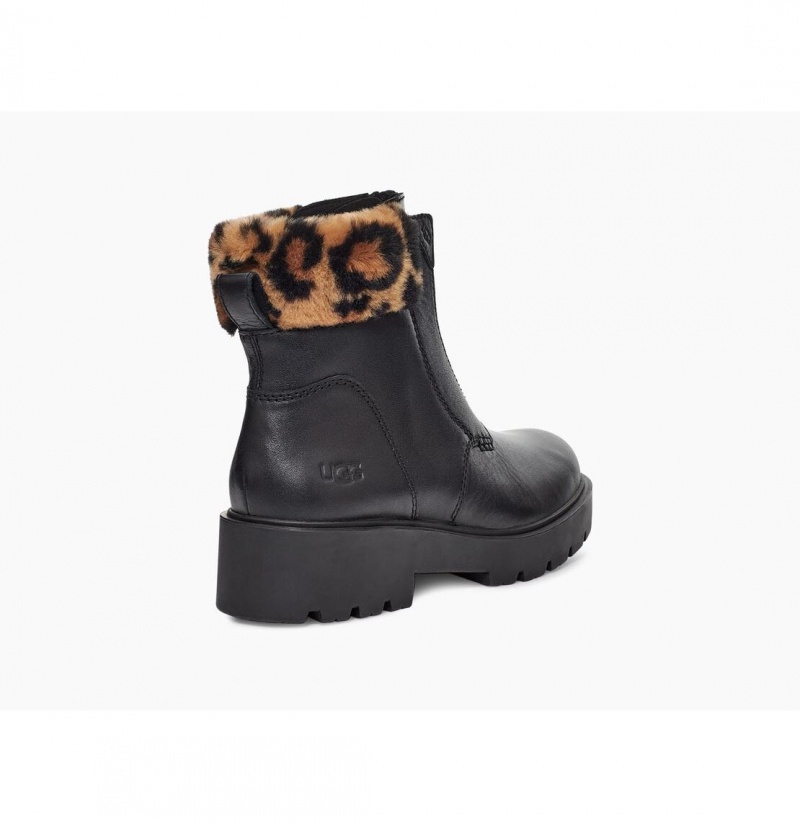 UGG Czeriesa Panther Print Kozene Cizmy Damske Čierne | SK-657XPQBZM