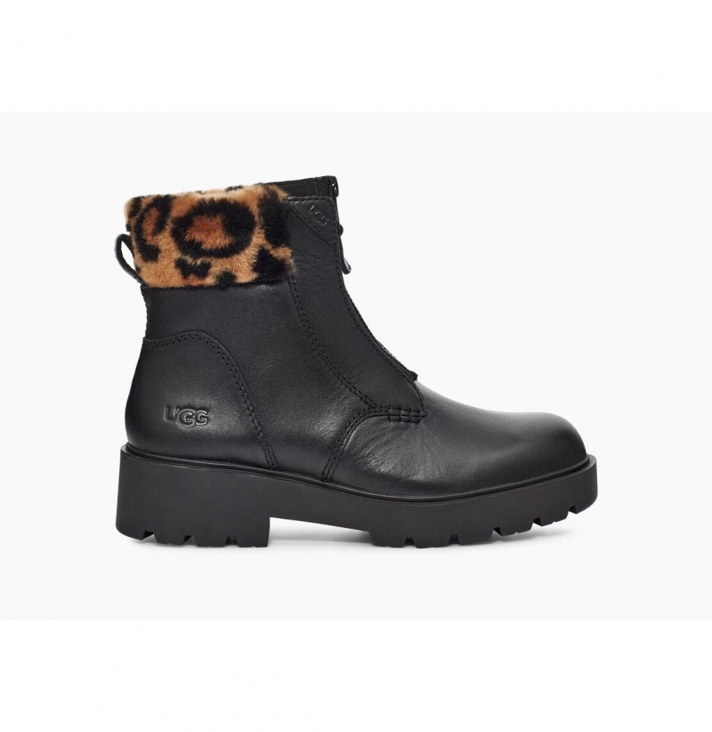 UGG Czeriesa Panther Print Kozene Cizmy Damske Čierne | SK-657XPQBZM